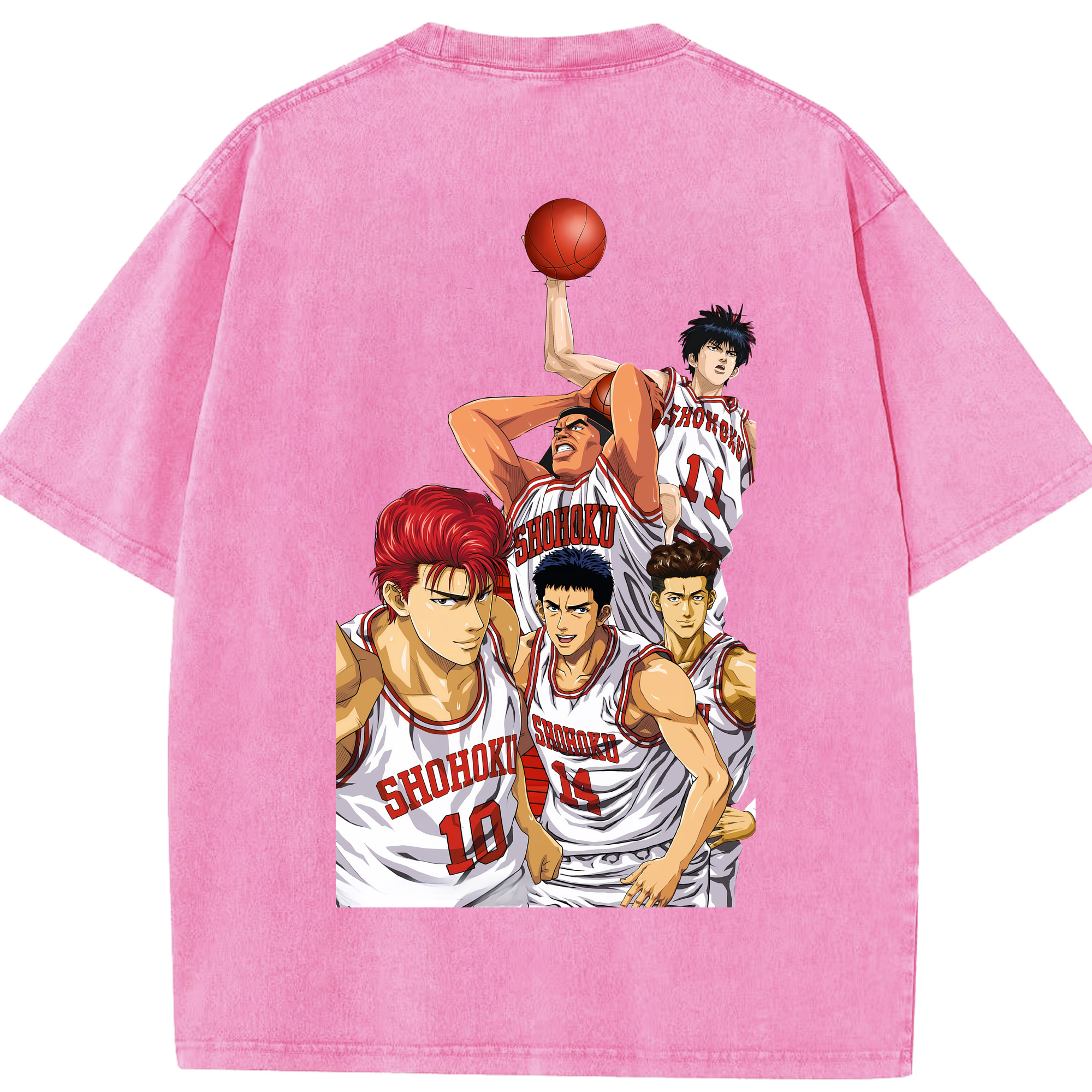 （画像用） SLAM DUNK／スラムダンク 綿100% ヴィンテージ風 半袖Tシャツ（背面プリント）